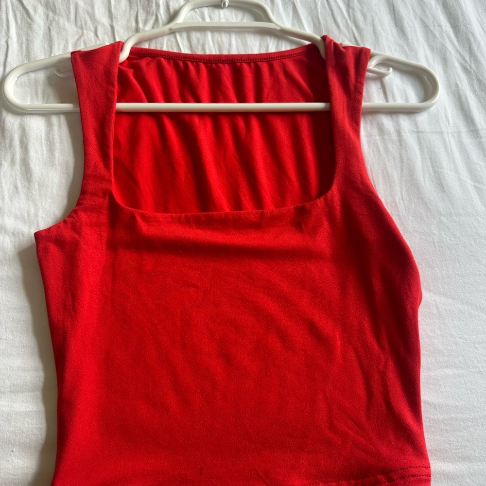 Red Sleeveless Top